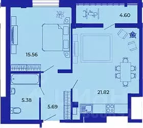 2-к кв. Брянская область, Брянск ул. Имени О.С. Визнюка, 18 (53.05 м) - Фото 0