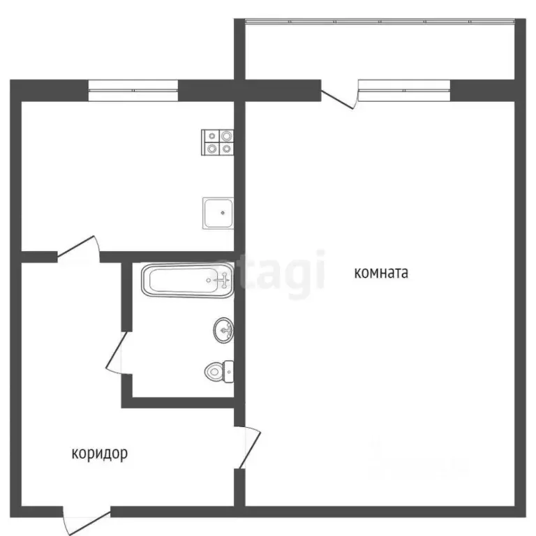 1-к кв. Камчатский край, Петропавловск-Камчатский ул. Абеля, 19 (30.5 ... - Фото 2