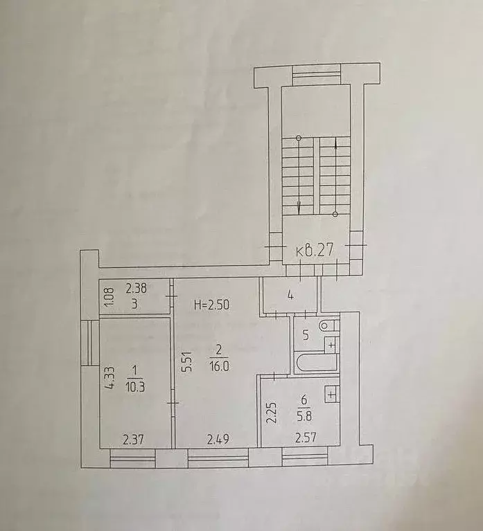 2-к кв. Пермский край, пос. Звездный ул. Ленина, 16 (40.0 м) - Фото 2
