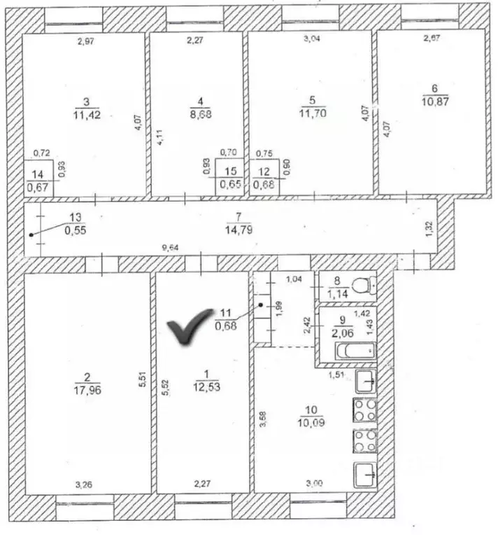 Комната Ульяновская область, Ульяновск ул. Ватутина, 54 (12.5 м) - Фото 2