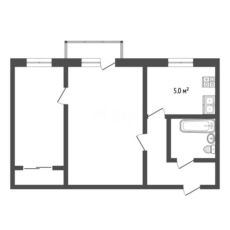 2-комнатная квартира: Самара, улица Дзержинского, 26 (45 м) - Фото 1