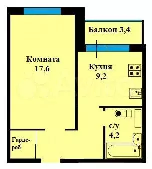 1-к. квартира, 40 м, 8/10 эт. - Фото 0