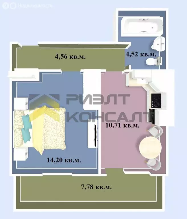 1-комнатная квартира: Омск, улица Завертяева, 18к11 (34 м) - Фото 0