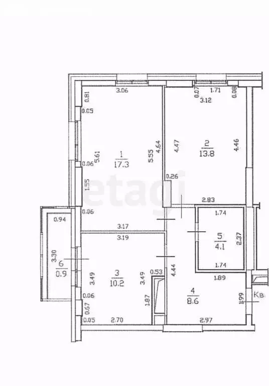 2-комнатная квартира: Казань, улица Рауиса Гареева, 113 (54 м) - Фото 1