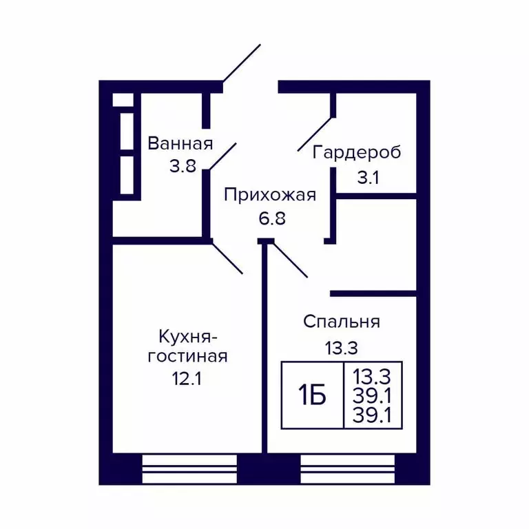 1-комнатная квартира: Новосибирск, Красносельская улица (39.1 м) - Фото 0