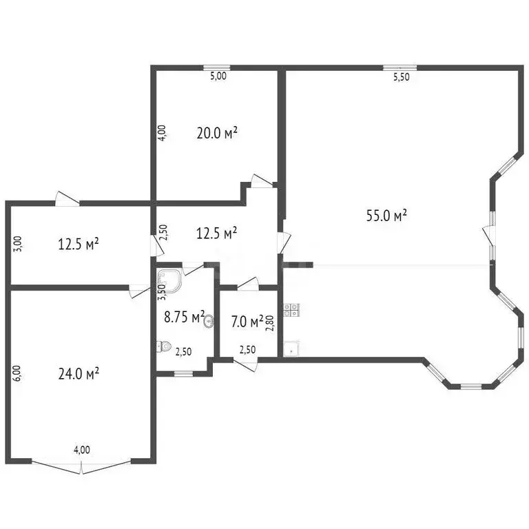 Дом в село Толбазы, Цветочная улица (110.9 м) - Фото 1