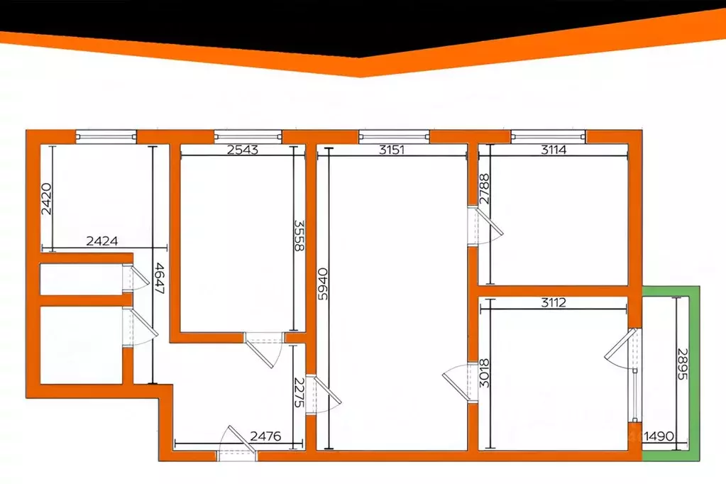 4-к кв. Москва Востряковский проезд, 1К2 (62.4 м) - Фото 2