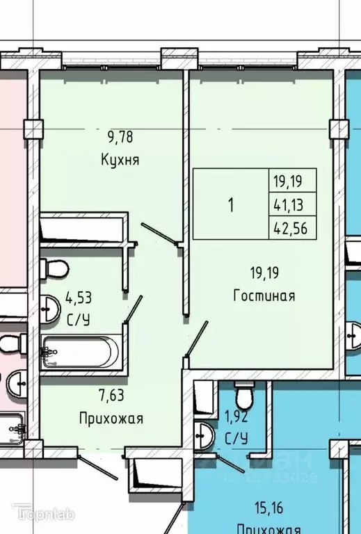 1-к кв. Кабардино-Балкария, Нальчик Московская ул., 14 (42.56 м) - Фото 0