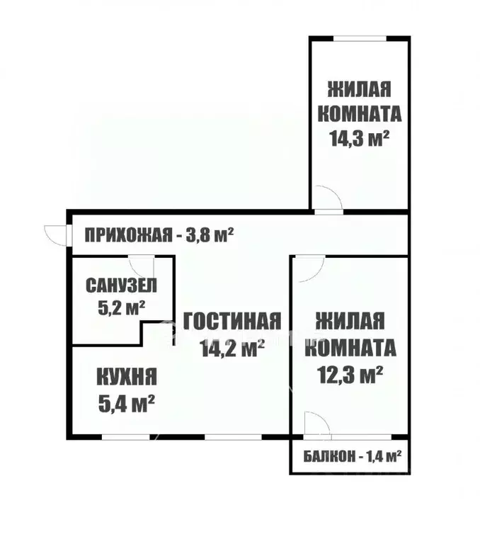 3-к кв. Кировская область, Киров ул. Розы Люксембург, 95А (57.3 м) - Фото 1