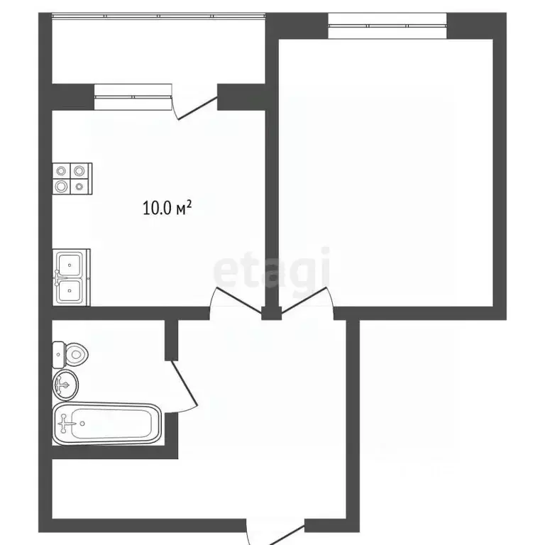 1-к кв. Севастополь ул. Александра Косарева, 18 (41.0 м) - Фото 2