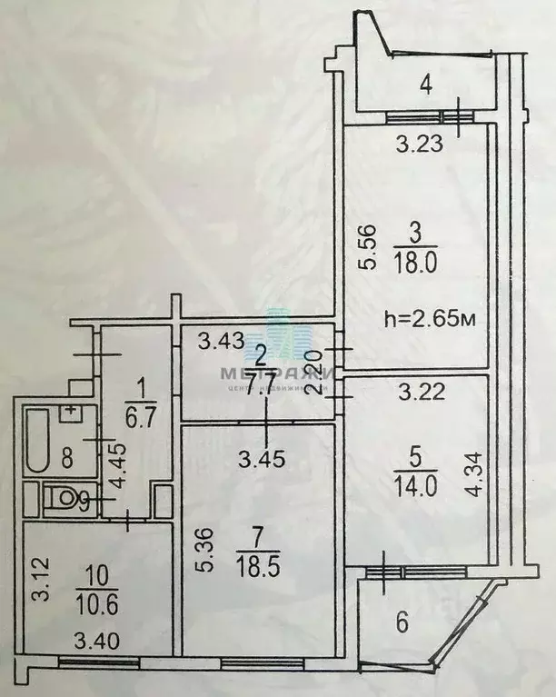 3-к кв. Москва просп. Защитников Москвы, 11 (79.4 м) - Фото 2
