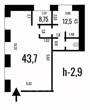 Офис в Самарская область, Самара Лесная ул., 7 (73 м) - Фото 2
