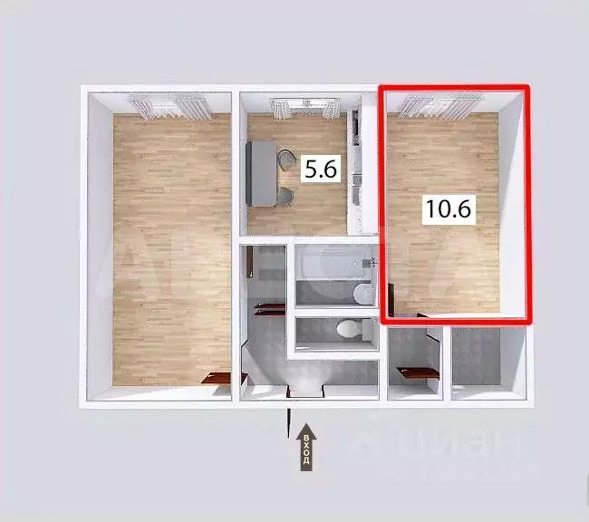 Комната Омская область, Омск 3-й мкр, ул. Путилова, 7Б (10.6 м) - Фото 1