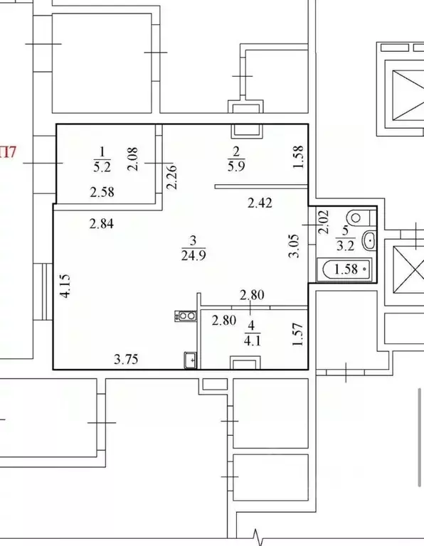Свободной планировки кв. Нижегородская область, Нижний Новгород д. ... - Фото 2