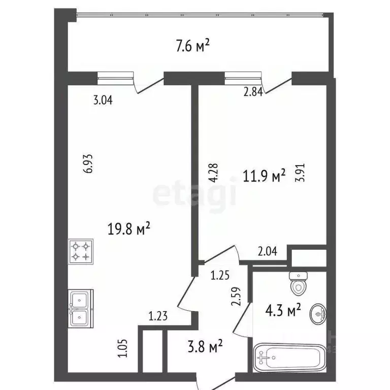 1-к кв. Санкт-Петербург ул. Среднерогатская, 13к1 (40.0 м) - Фото 1