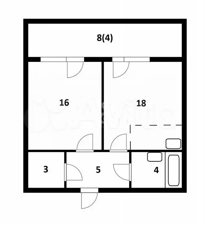 2-к. квартира, 50 м, 5/8 эт. - Фото 0