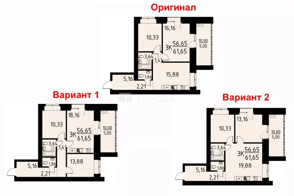 3-комнатная квартира: Кисловка, микрорайон Северный, улица Марины ... - Фото 1