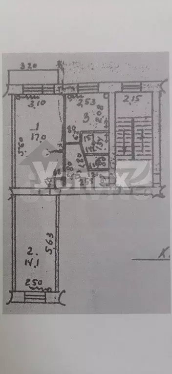 2-к. квартира, 44,9 м, 5/5 эт. - Фото 0