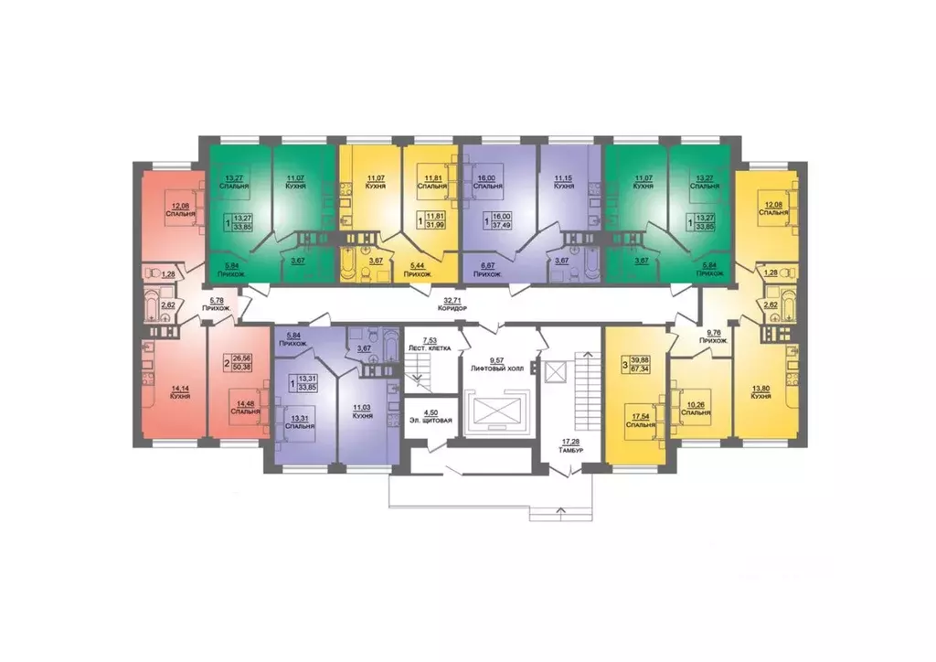 1-к кв. Адыгея, Тахтамукайский район, Яблоновский пгт Луговая ул., 7А ... - Фото 2