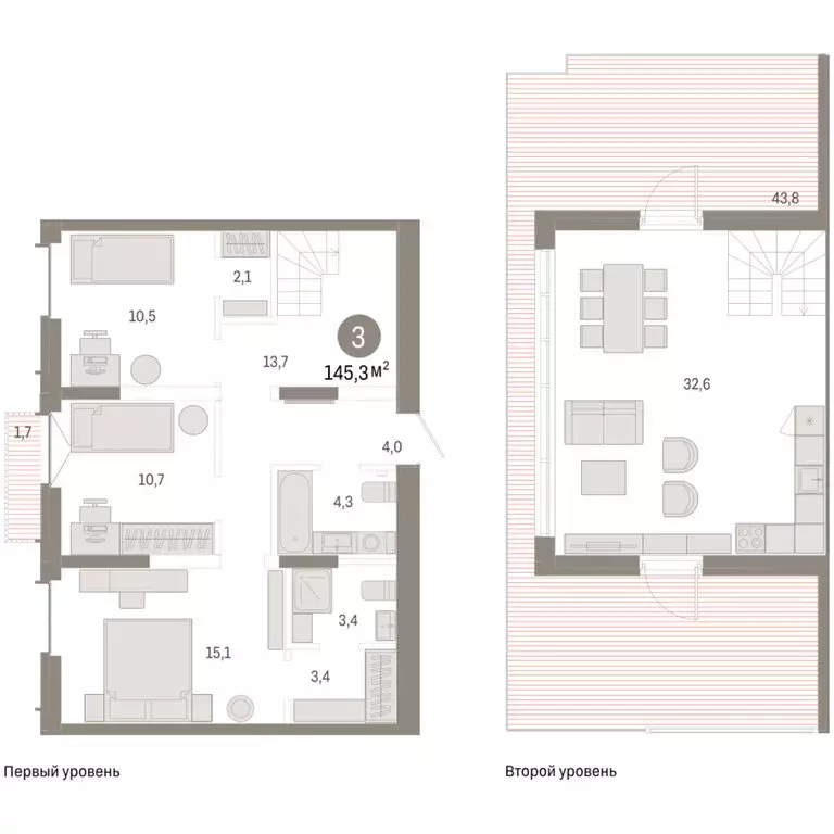 3-комнатная квартира: Тюмень, ЖК Республики 205 (145.33 м) - Фото 2
