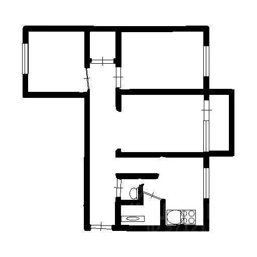 3-к кв. Новосибирская область, Новосибирск Каменская ул., 80 (58.4 м) - Фото 1