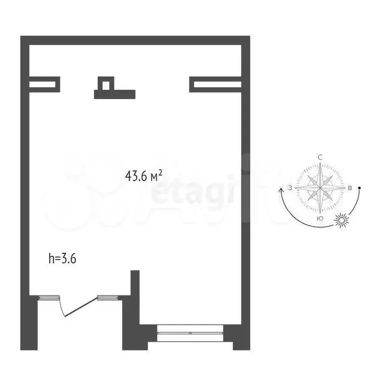 Продам помещение свободного назначения, 43.6 м - Фото 0