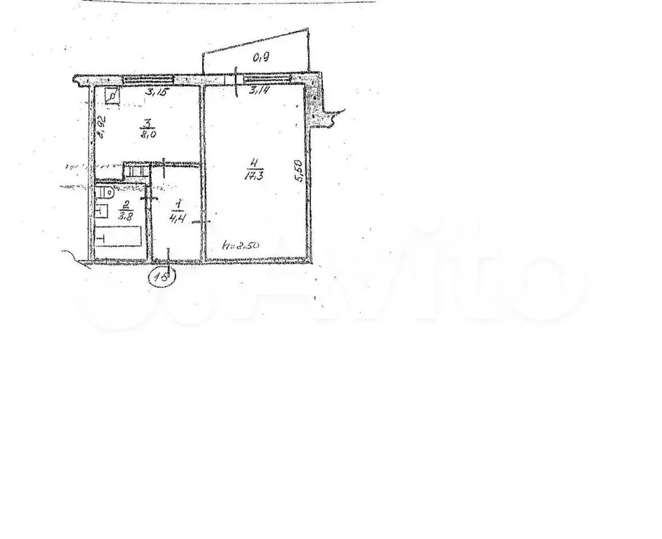 1-к. квартира, 33,5 м, 4/9 эт. - Фото 0