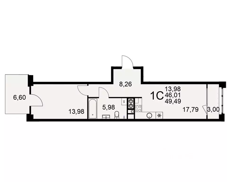 1-к кв. Рязанская область, Рязань Торговый Городок тер., Медиана жилой ... - Фото 0