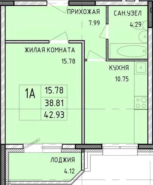 1-к кв. Тульская область, Тула Рязанская ул., 23 (42.93 м) - Фото 0