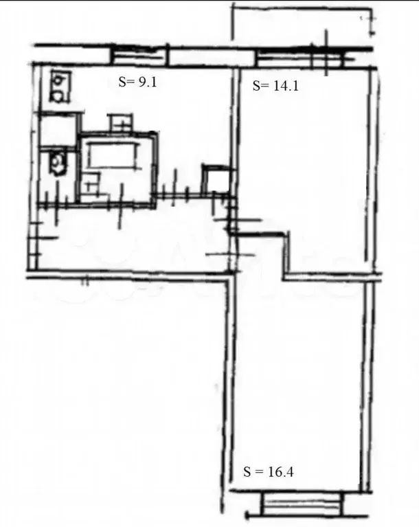 2-к. квартира, 51 м, 7/9 эт. - Фото 0