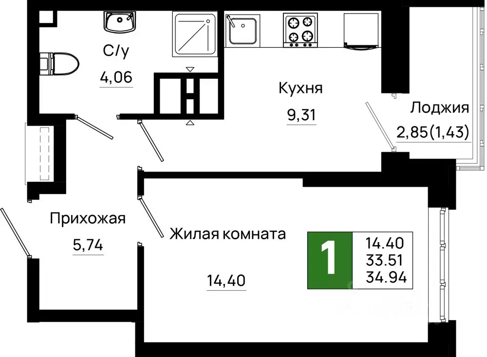 1-к кв. Ростовская область, Ростов-на-Дону Нефтекачка кв-л, Октябрь ... - Фото 0