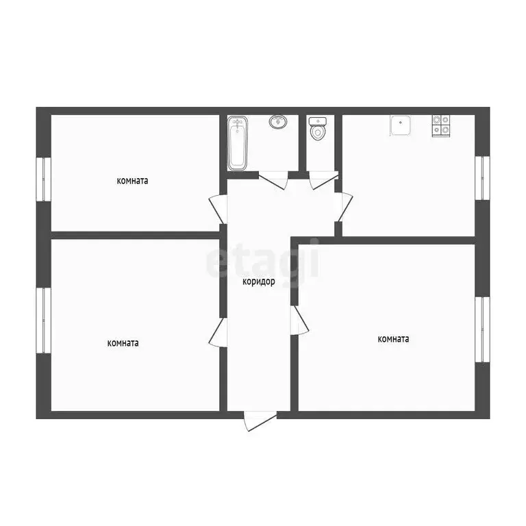 3-комнатная квартира: Златоуст, улица Карла Маркса, 21 (86.7 м) - Фото 1