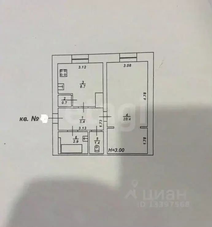 1-к кв. Тверская область, Тверь ул. Орджоникидзе, 14 (39.5 м) - Фото 2