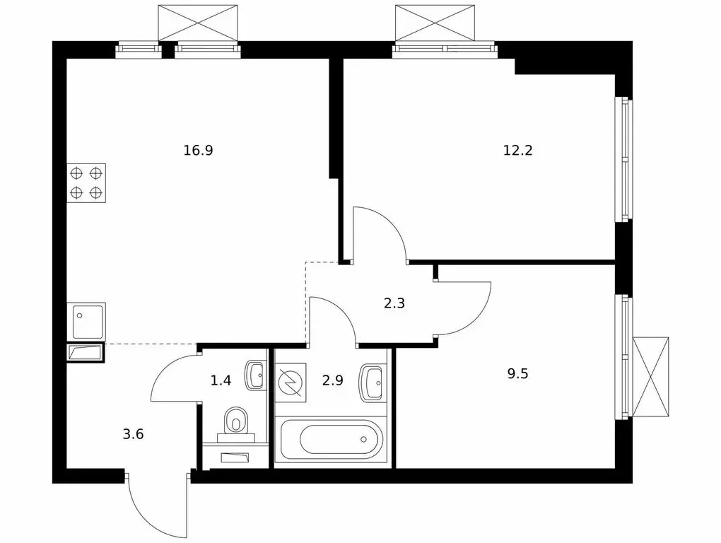 2-комнатная квартира: Москва, 2-й Нагатинский проезд, 2/3 (48 м) - Фото 1