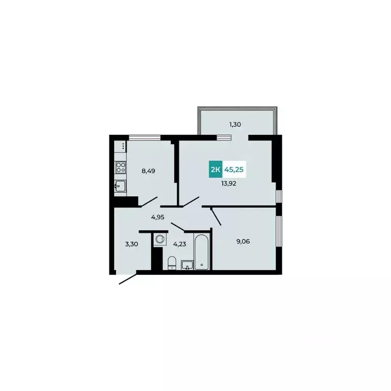 2-к кв. Ростовская область, Аксайский район, Щепкинское с/пос, пос. ... - Фото 1