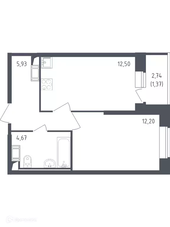 Продаётся 1-к квартира, 36.7 м - Фото 0