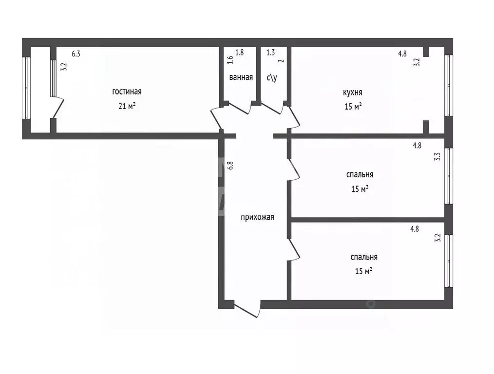 3-к кв. Дагестан, Дербент ул. Предгорная, 5 (88.0 м) - Фото 2