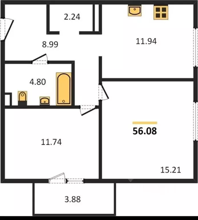 3-к кв. Пермский край, Пермь ул. Космонавта Леонова, 41 (56.08 м) - Фото 0