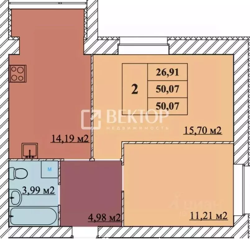 2-к кв. Ярославская область, Ярославль проезд 2-й Брагинский, 22 ... - Фото 1