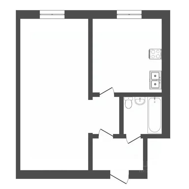1-к кв. Тюменская область, Тюмень ул. Республики, 188 (30.0 м) - Фото 1