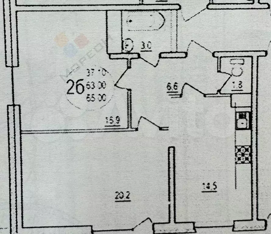 2-к. квартира, 65 м, 17/19 эт. - Фото 0