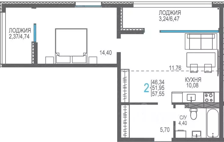 Студия Крым, Сакский район, Лесновское с/пос, с. Прибрежное Розовое ... - Фото 1