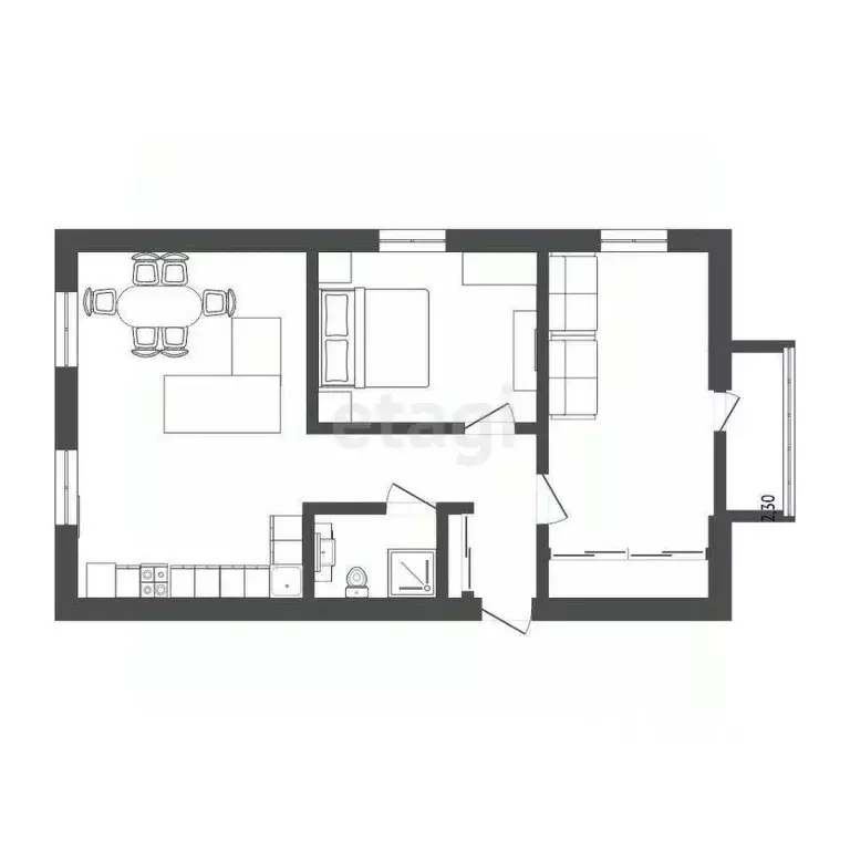 3-к кв. Омская область, Омск просп. Карла Маркса, 54 (65.0 м) - Фото 1