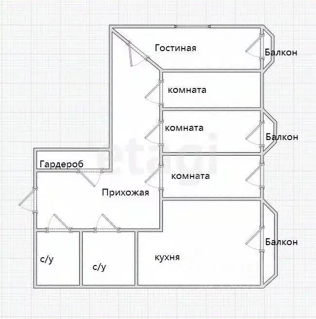 5-к кв. Приморский край, Уссурийск ул. Александра Зеленского, 34 ... - Фото 1