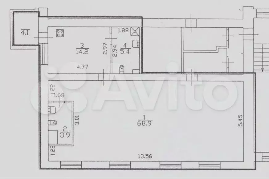 2-к. квартира, 100 м, 2/9 эт. - Фото 0