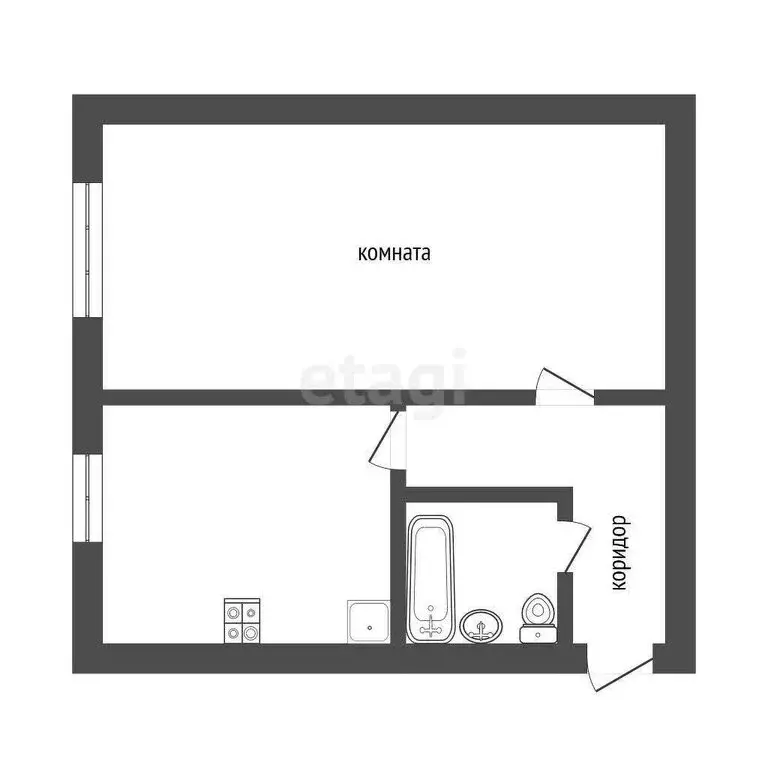 1-комнатная квартира: Улан-Удэ, улица Бабушкина, 5 (41.8 м) - Фото 1