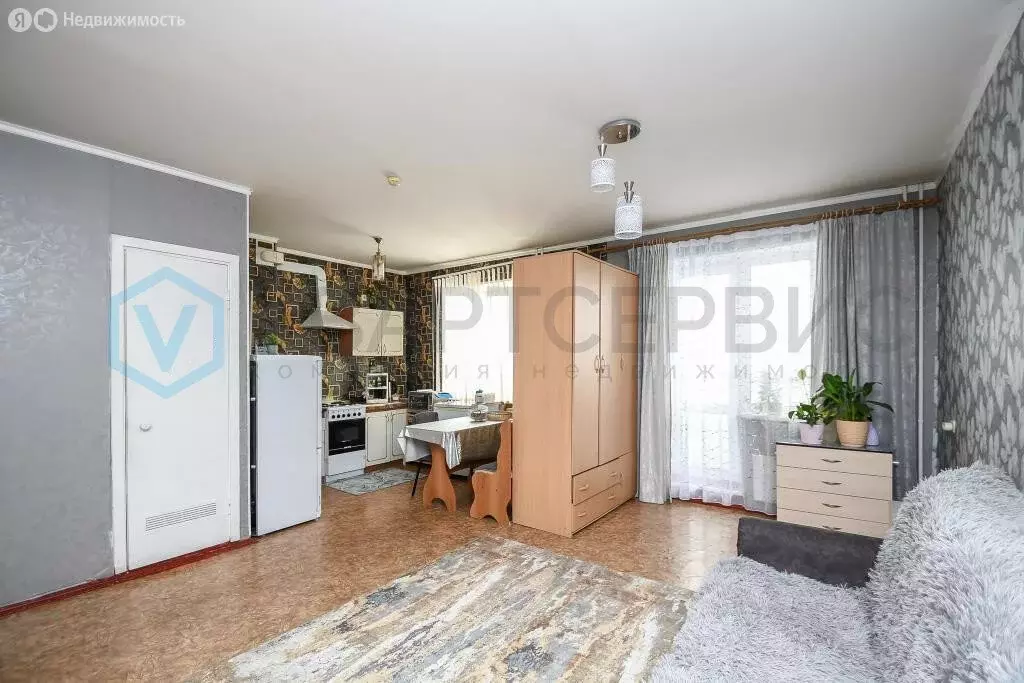 Квартира-студия: Омск, микрорайон Московка-2, улица Молодова, 24 (33.1 ... - Фото 1