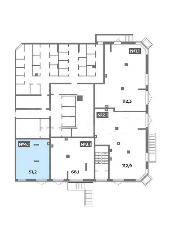 Помещение №4.1, 51.2 м в доме №20.20 ЖК «Ньютон - Фото 0
