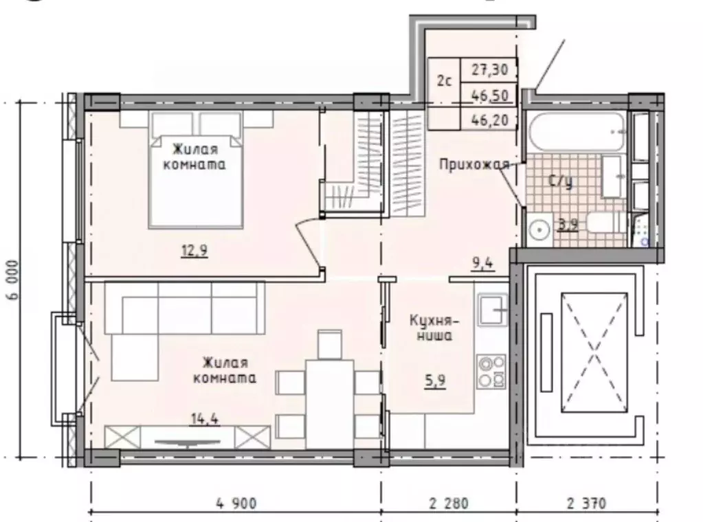2-к кв. Московская область, Солнечногорск городской округ, Голубое пгт ... - Фото 1