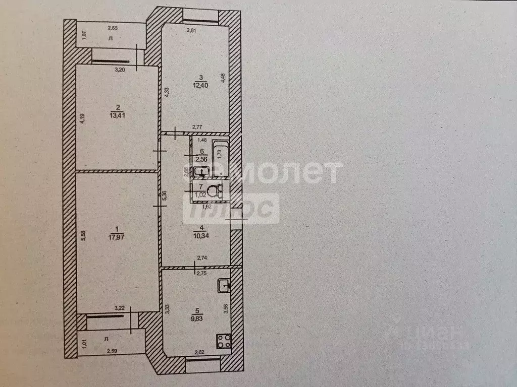 3-к кв. Ульяновская область, Ульяновск ул. Радищева, 151 (67.5 м) - Фото 1
